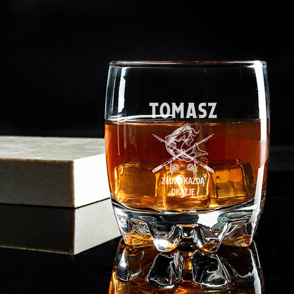 Szklanka do whisky DLA WĘDKARZA z grawerem