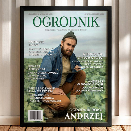 Plakat ze zdjęciem DLA OGRODNIKA amatora ogródka i warzywnej grządki