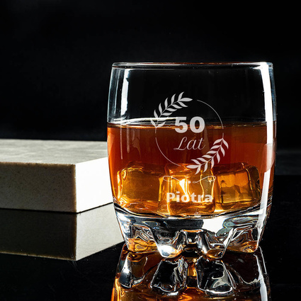 PERSONALIZOWANA szklanka do whisky na 50 URODZINY