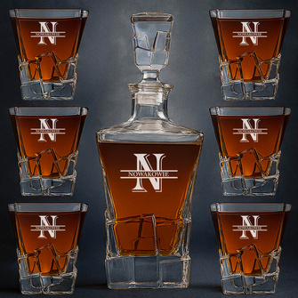 Zestaw Premium do whisky na prezent z grawerem PERSONALIZACJA DLA PARY