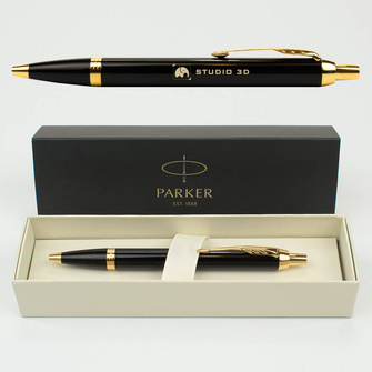 Długopis IM PARKER Złoty z grawerem Logo Firmy na prezent firmowy