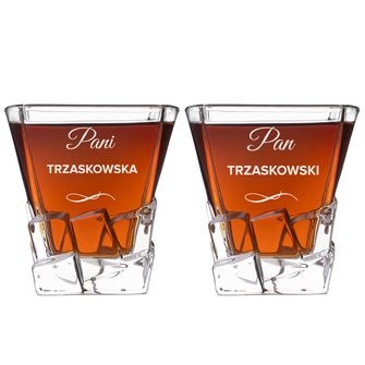 Szklanki z grawerem DLA PARY – grawer nazwiska NA ROCZNICĘ