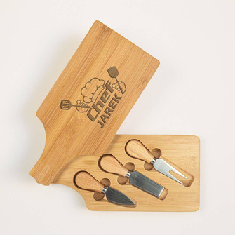 Deska z akcesoriami do serwowania serów z TWOIM GRAWEREM