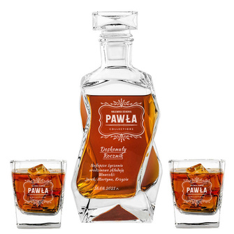 Karafka łamana ze szklankami - DOSKONAŁY ROCZNIK dla dziadka