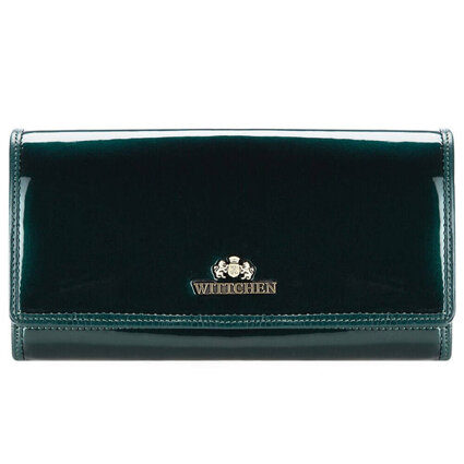 Elegancki zielony portfel damski Wittchen z personalizacją - na prezent