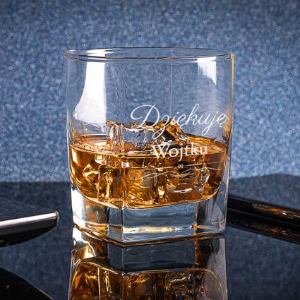 GRAWEROWANA szklanka do whisky na podziękowania