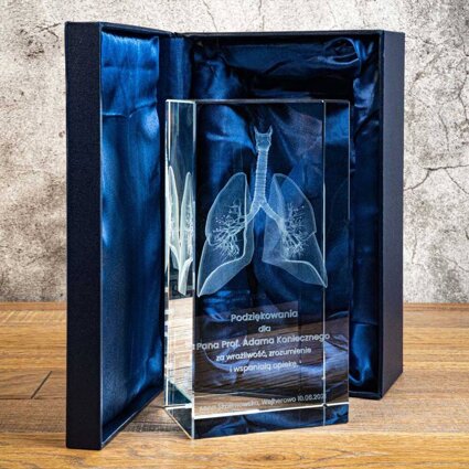 Statuetka Medyczna - Płuca 3D - Podziękowania dla Lekarza, Przychodni