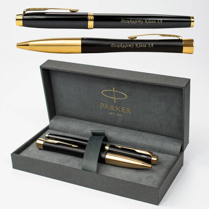 Zestaw Parker Pióro i Długopis w eleganckim Etui Prezent na Prymicje Jubileusz