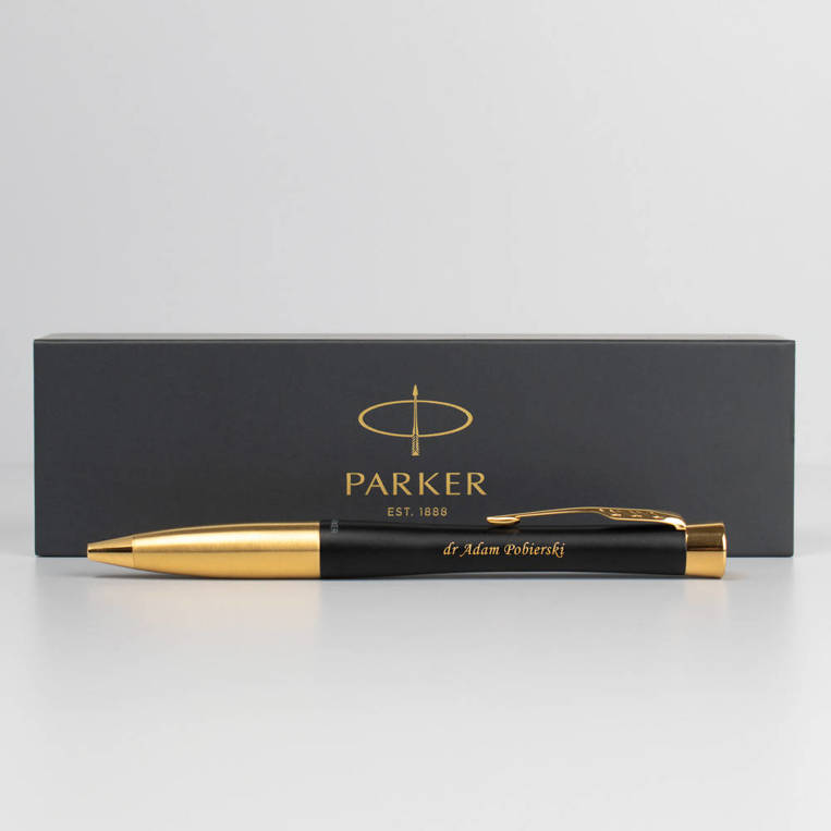 Długopis PARKER Złoty z grawerem z okazji zdobycia stopnia naukowego