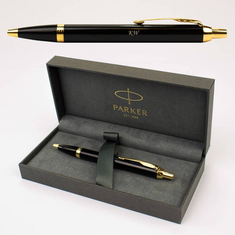 Długopis Parker IM i Etui Prestige - grawer inicjałów 