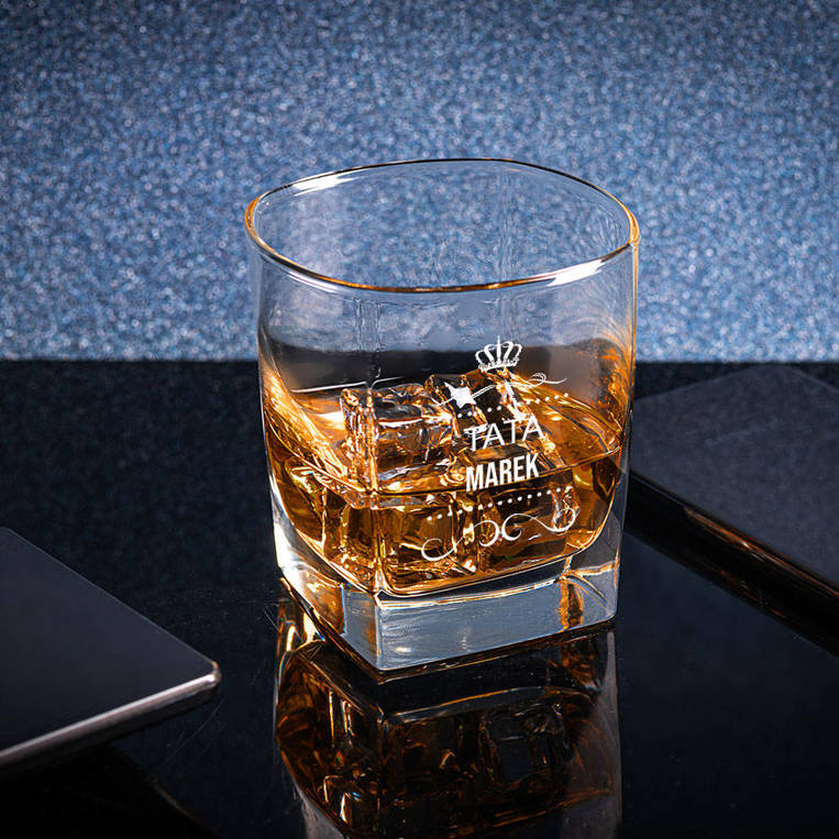 GRAWEROWANA szklanka do whisky DLA TATY