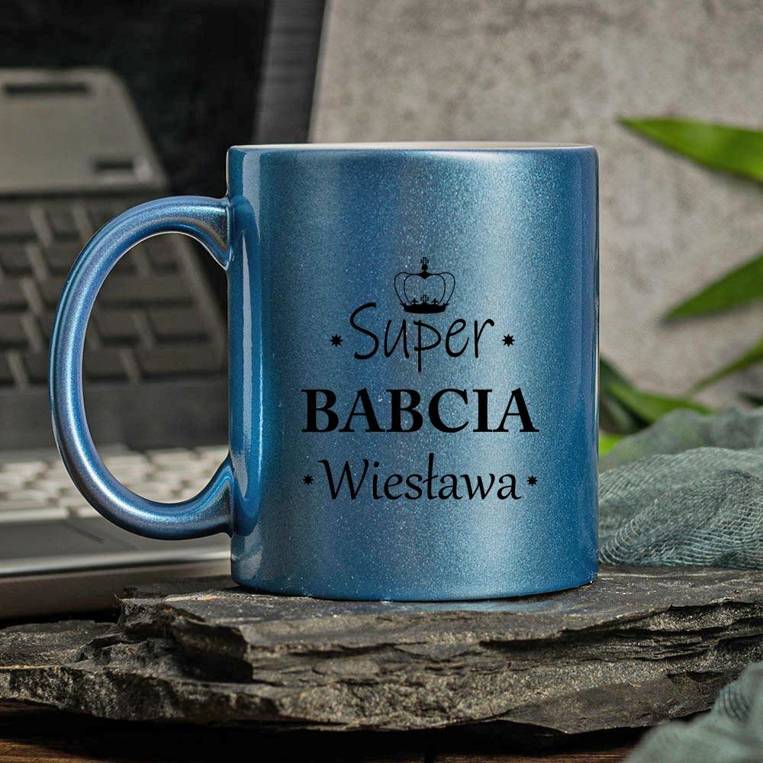 PERSONALIZOWANY kubek z nadrukiem SUPER BABCIA + IMIĘ