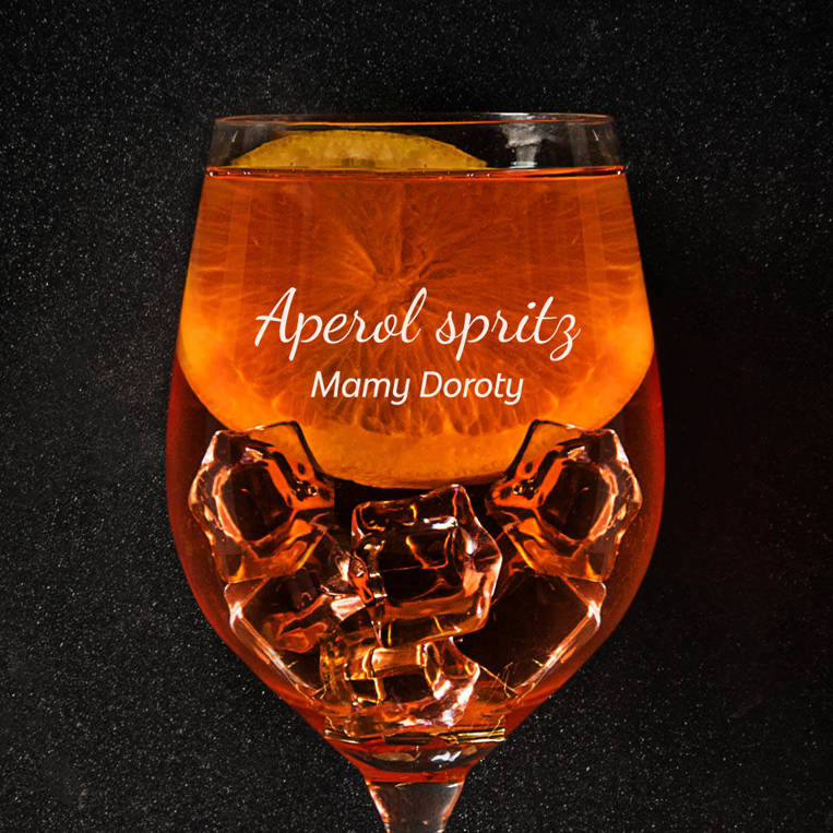 Personalizowany kieliszek do drinka APEROL SPRITZ DLA MAMY DZIEŃ MATKI