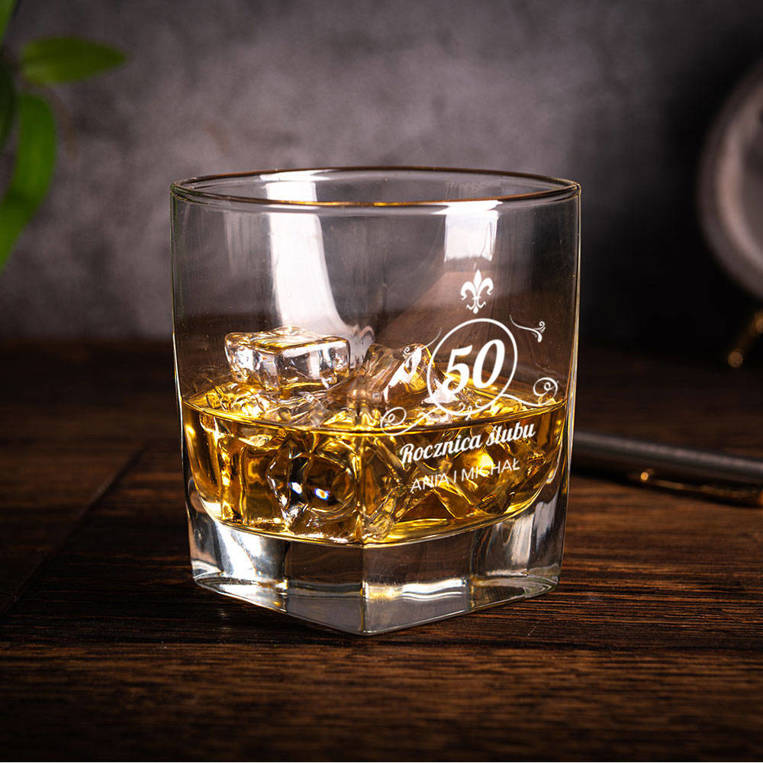 Prezent na 50 ROCZNICĘ ŚLUBU - Szklanka do whisky