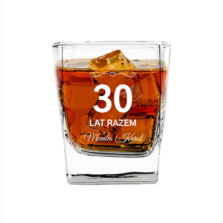 Szklanka do whisky z okazji 30 lat razem PREZENT Z GRAWEREM